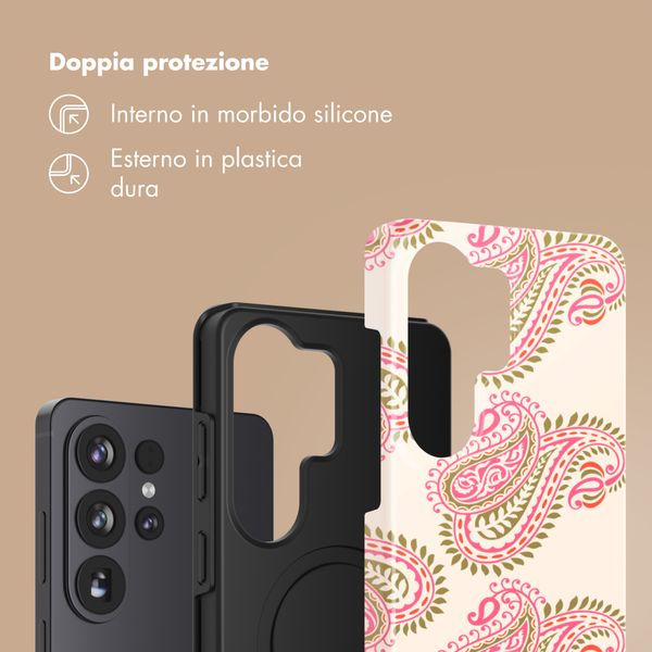 Selencia Cover Posteriore Vivid Samsung Galaxy S26 Ultra - Paisley Blush