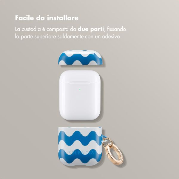 Selencia Cover Vivid  Apple Airpods 1 / 2 - Wave Vibes Classic Blue