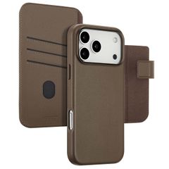 Accezz Cover in pelle 2 in 1 con MagSafe Apple iPhone 17 Pro Max - Marrone caffè