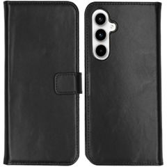 Selencia Cover a libro in vera pelle Samsung Galaxy A55 - Nero