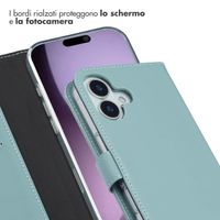 Selencia Cover a libro in vera pelle Apple iPhone 17 - Air Blue
