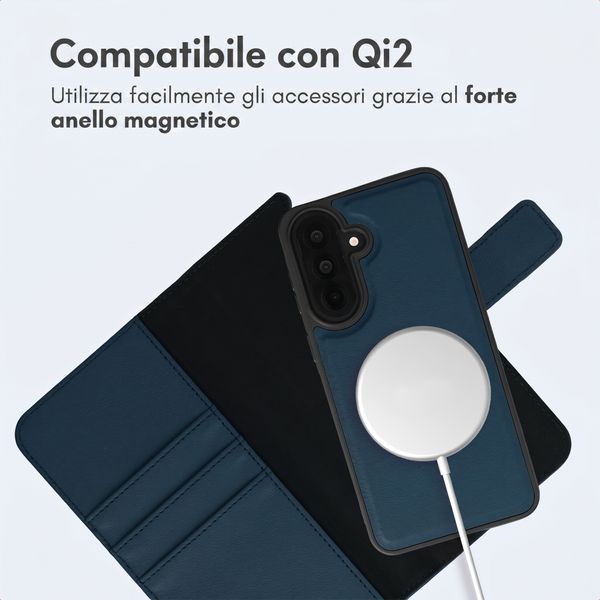 imoshion Cover a libro di lusso 2-in-1 rimovibile Samsung Galaxy A37 (5G) - Blu