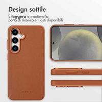 Accezz Cover in Pelle con MagSafe Samsung Galaxy S25 - Sienna Brown