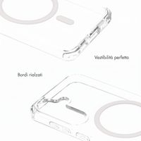 Selencia Cover posteriore Rivièra MagSafe con gancini rimovibili Samsung Galaxy S25 / S24 - Trasparente