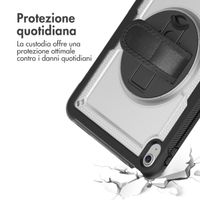 Accezz Cover Posteriore Resistente con tracolla Apple iPad 11 (2025) 11 pollici A16 / iPad 10 (2022) 10.9 pollici - Transparent