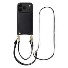 Selencia Cover per telefono Nova con cordino e portacarte Apple iPhone 18 Pro / 17 Pro - Nero