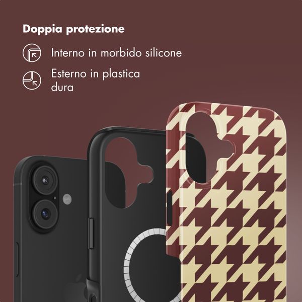 Selencia Cover posteriore Vivid con MagSafe Apple iPhone 17 - Pied-de-Poule