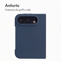 Accezz Cover in silicone liquido con MagSafe Apple iPhone Duo - Blu scuro