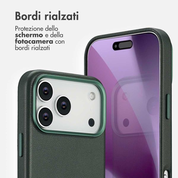 Accezz Cover in Pelle con MagSafe Apple iPhone 17 Pro Max - Cedar Green