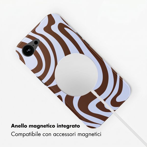 Selencia Cover posteriore Vivid con MagSafe Apple iPhone 17e / 16e - Dream Swirl Chocolate