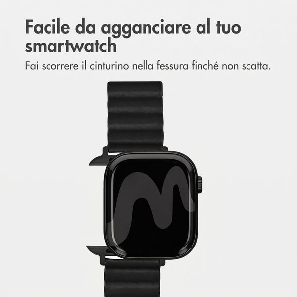 imoshion Cinturino magnetico in pelle sintetica Apple Watch | 38/40/41/42 mm - Nero