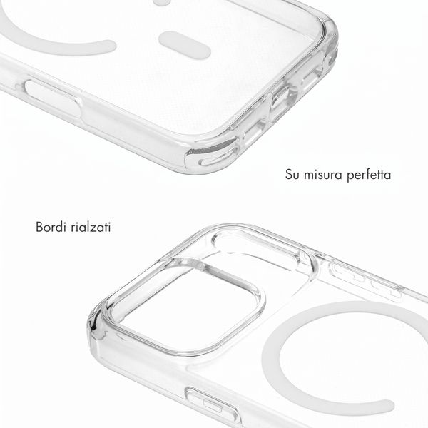 Selencia Cover posteriore Rivièra MagSafe con gancini rimovibili Apple iPhone 18 Pro Max / 17 Pro Max - Trasparente