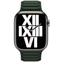 Apple Cinturino Leather Link Apple Watch | 44/45/46/49 mm - Taglia S/M - Sequoia Green