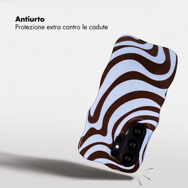 Selencia Cover Vivid Wavy con MagSafe Samsung Galaxy S26 Ultra - Dream Swirl Chocolate
