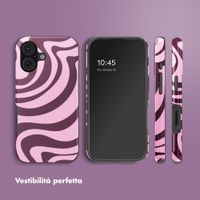 Selencia Cover Posteriore Vivid Apple iPhone 17 - Wavy Swirl Pink Plum