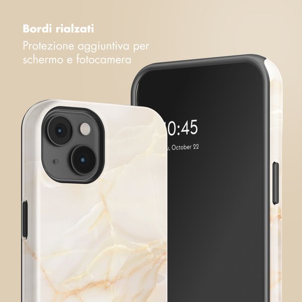Selencia Cover Posteriore Vivid Apple iPhone 14 - Golden Beige Marble