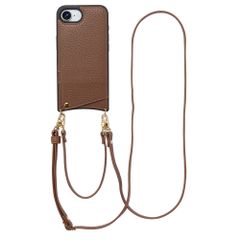 Selencia Cover per telefono Nova con cordino e portacarte Apple iPhone 17e / 16e - Mocha Brown