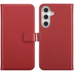 Selencia Cover a libro in vera pelle Samsung Galaxy S25 FE - Rosso