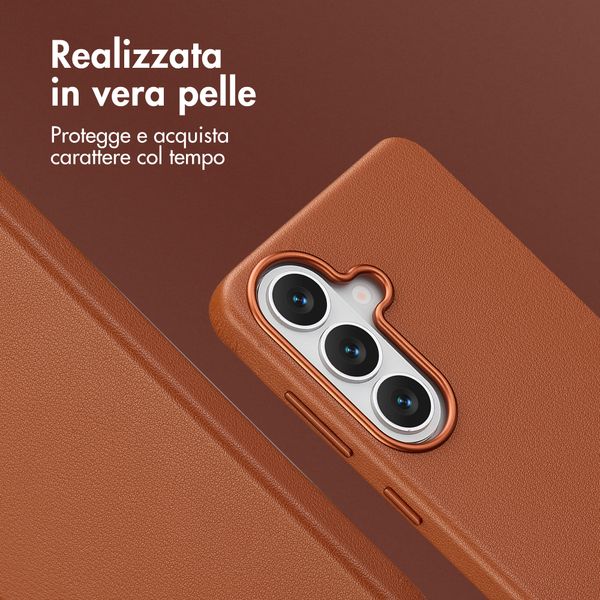 Accezz Cover in Pelle con MagSafe Samsung Galaxy S26 - Sienna Brown