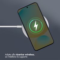 Accezz Cover in silicone liquido con MagSafe Samsung Galaxy S25 FE - Blu scuro