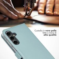 Selencia Cover a libro in vera pelle Samsung Galaxy A16 - Air Blue