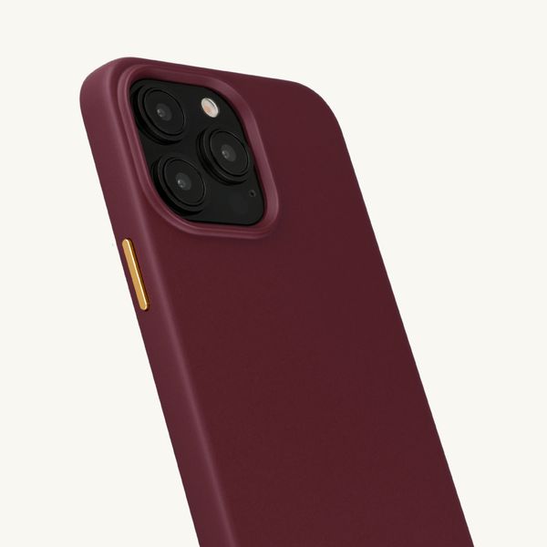 Selencia Cover posteriore Rivièra con MagSafe con ganci rimovibili Apple iPhone 14 Pro - Bold Burgundy