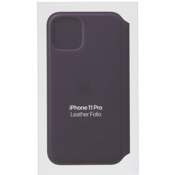 Apple Cover a libro in Pelle con Chiusura Apple iPhone 11 Pro - Melanzana
