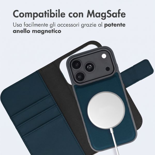 imoshion Cover a libro di lusso 2-in-1 rimovibile Apple iPhone 18 Pro / 17 Pro - Blu