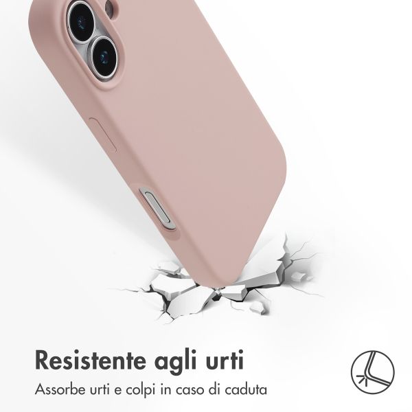Accezz Cover in silicone liquido con MagSafe Apple iPhone 17 - Rosa