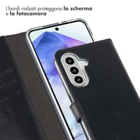 Selencia Cover a libro in vera pelle Samsung Galaxy A26 - Nero