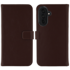 Selencia Cover a libro in vera pelle Samsung Galaxy A37 (5G) - Marrone scuro
