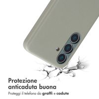 Accezz Cover in Pelle con MagSafe Samsung Galaxy S25 - Light Grey
