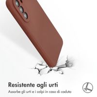 Accezz Cover Posteriore in Silicone Liquido Samsung Galaxy A37 (5G) - New Tea Brown