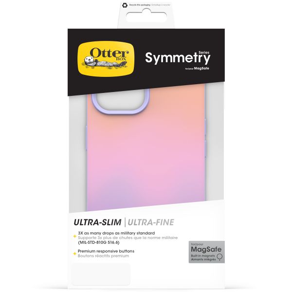 OtterBox Cover Posteriore Trasparente Symmetry con MagSafe Apple iPhone 17e / 16e / 15 / 14 / 13 - Viola