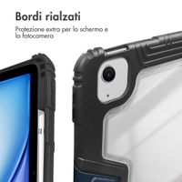 Accezz Libreria a tre ante robusta Apple iPad Air 11 pollici (2026) M4 / (2025) M3 / (2024) M2 / Air 5 (2022) / Air 4 (2020) - Blu scuro