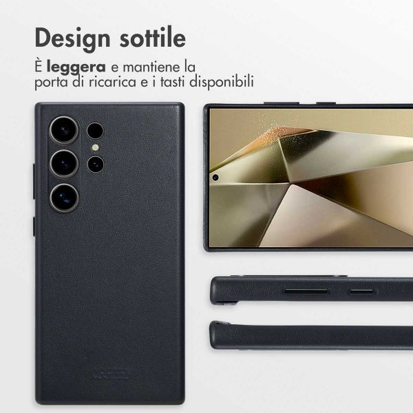 Accezz Cover in Pelle con MagSafe Samsung Galaxy S24 Ultra - Onyx Black