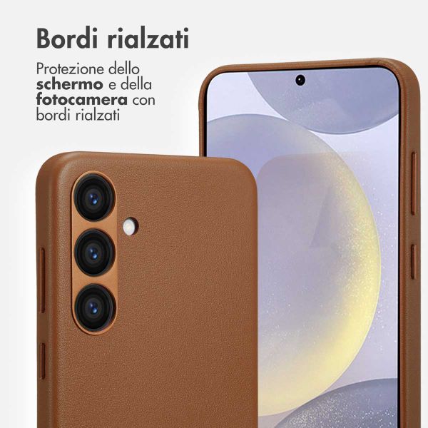 Accezz Cover in Pelle con MagSafe Samsung Galaxy S24 Plus - Sienna Brown