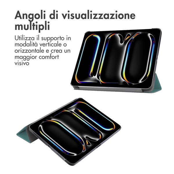 imoshion Cover a libro Trifold Apple iPad Pro 13 (2025) M5 / (2024) M4 - Verde scuro