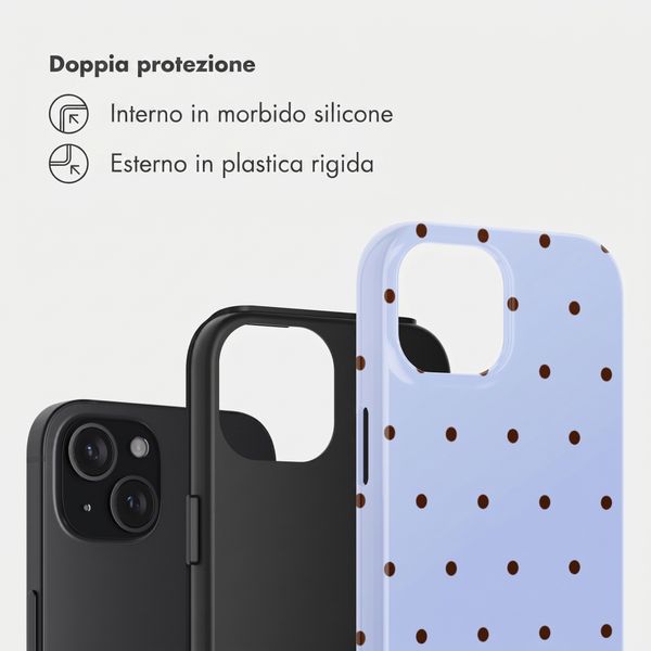 Selencia Cover Posteriore Vivid Apple iPhone 15 - Happy Dots Digital Sky
