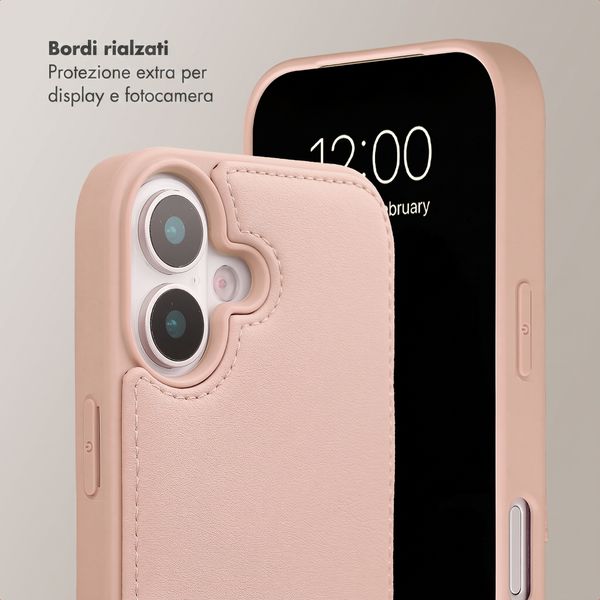 Selencia Cover per telefono Nova con cordino e portacarte Apple iPhone 17 - Dusty Rose