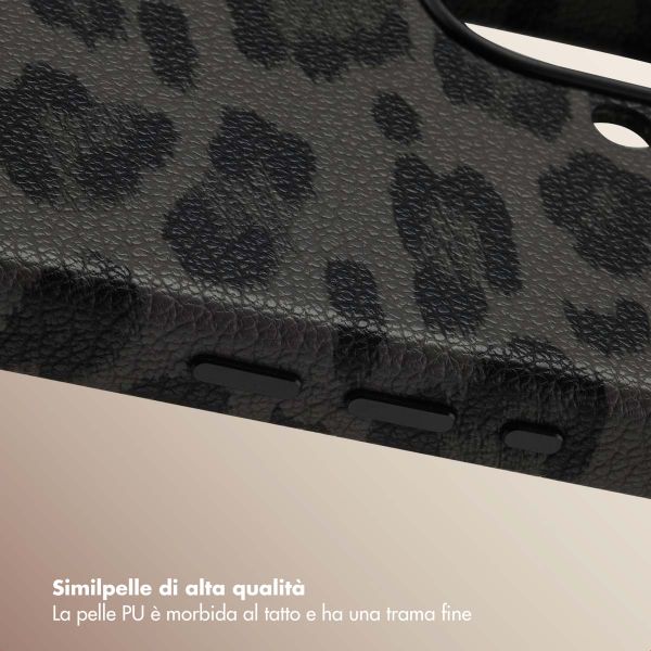 Selencia Cover Sabi Stampa pantera con MagSafe Apple iPhone 17 - Midnight Black