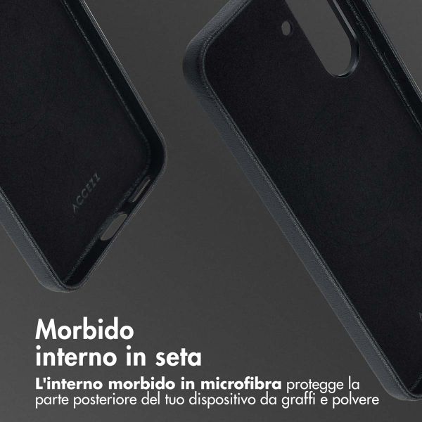 Accezz Cover in Pelle con MagSafe Samsung Galaxy A36 / A56 - Onyx Black