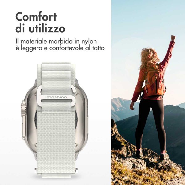 imoshion Cinturino in nylon Alpine Apple Watch | 44/45/46/49 mm - Bianco