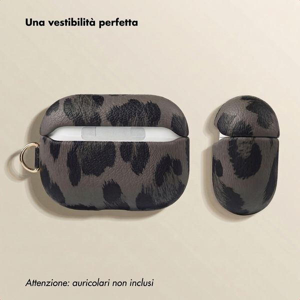Selencia Cover Sabi stampa pantera  Apple Airpods Pro / Pro 2 - Midnight Black