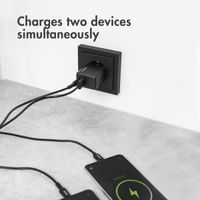 Accezz Caricatore da parete con cavo da USB-C a USB - Caricatore - 20 Watt - 1 metro - Nero