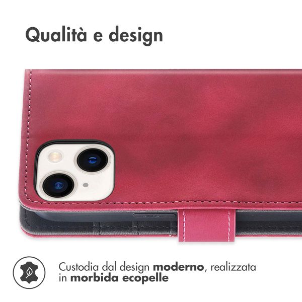 imoshion Cover a libro con Cordino Apple iPhone 15 - Rosso