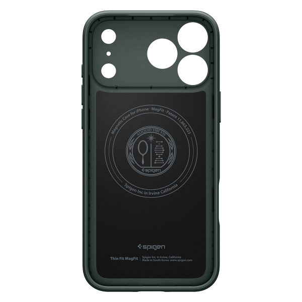 Spigen Cover posteriore Thin Fit MagSafe Apple iPhone 18 Pro / 17 Pro - Abyss Green