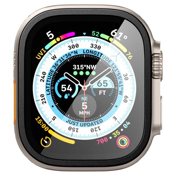 Spigen Glas.tR Slim Pro pellicola protettiva Apple Watch Ultra 1 / 2 - 49 mm - Nero