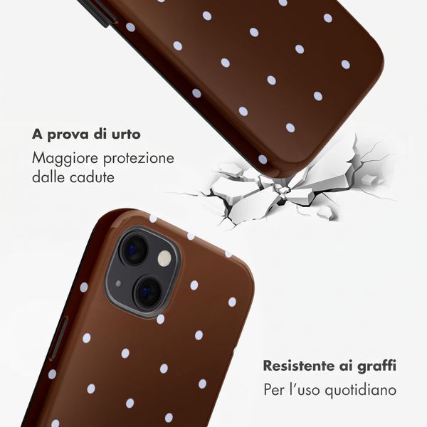 Selencia Cover Posteriore Vivid Apple iPhone 13 Pro - Happy Dots Chocolate