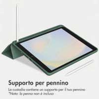 Accezz Cover a libro in silicone Smart Apple iPad 9 (2021) 10.2 pollici / iPad 8 (2020) 10.2 pollici / iPad 7 (2019) 10.2 pollici - Verde scuro